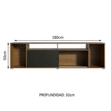 Rack para TV hasta 65 Pulgadas Madesa Cancun Marrón/Negro