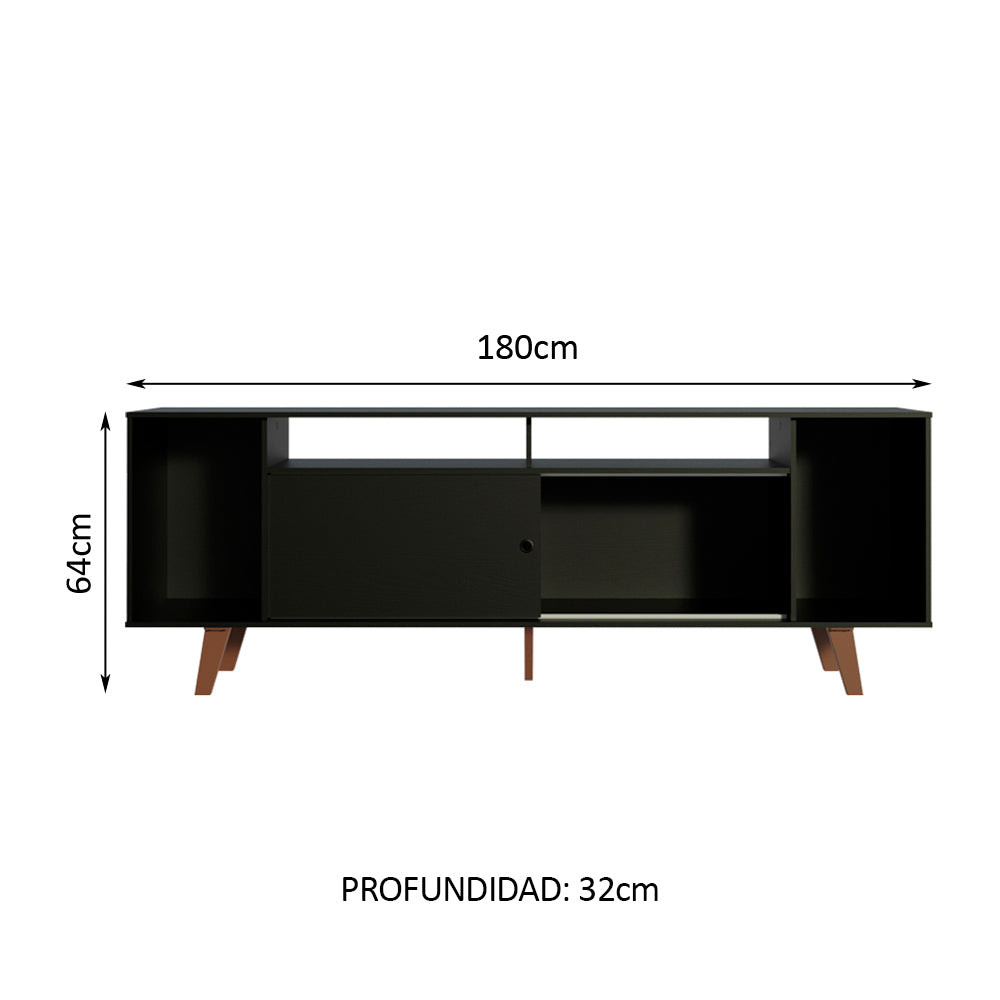 Rack para TV hasta 65 Pulgadas Madesa Cancun con Patas Negro