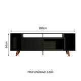 Rack para TV hasta 65 Pulgadas Madesa Cancun con Patas Negro