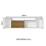 Rack para TV hasta 65 Pulgadas Madesa Cancun Blanco/Marrón