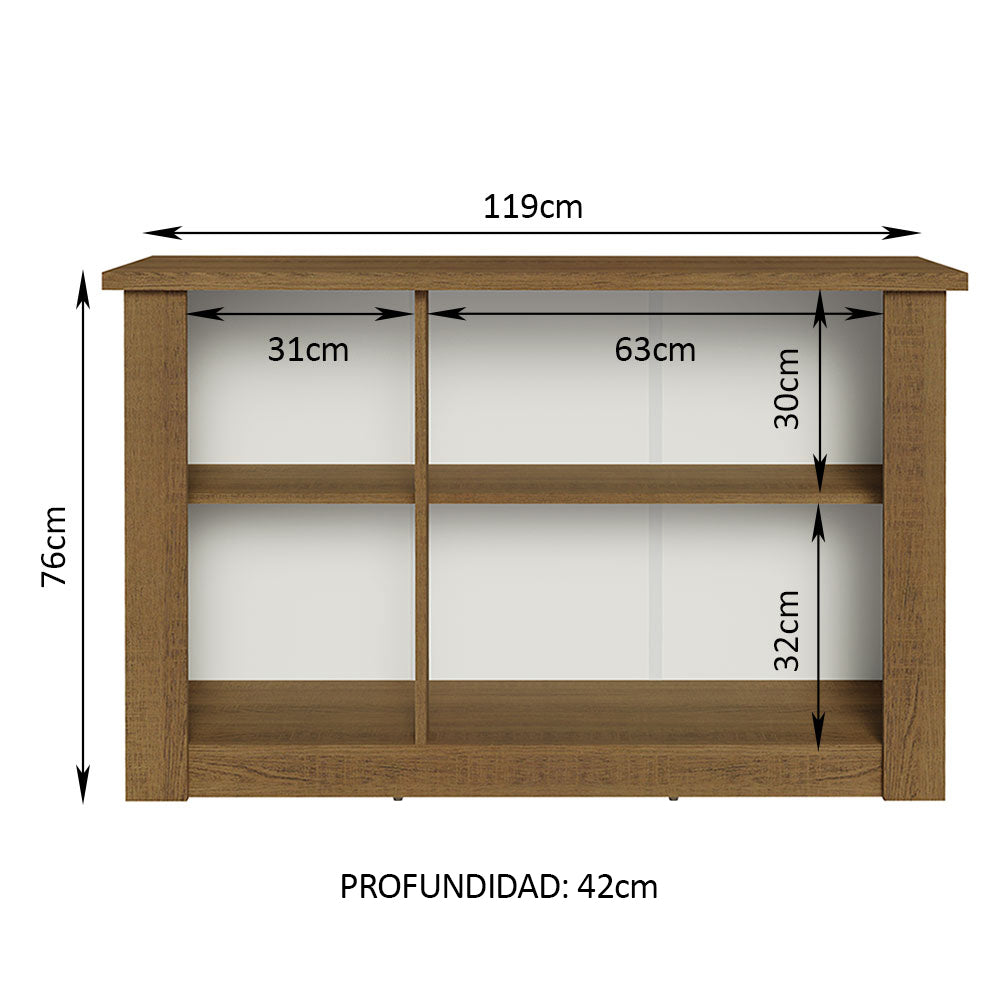 Aparador Vajillero para Comedor 3 Puertas Marrón