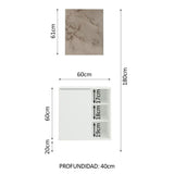 Bajo Mesada con Espejo para Baño 60 cm Blanco Madesa