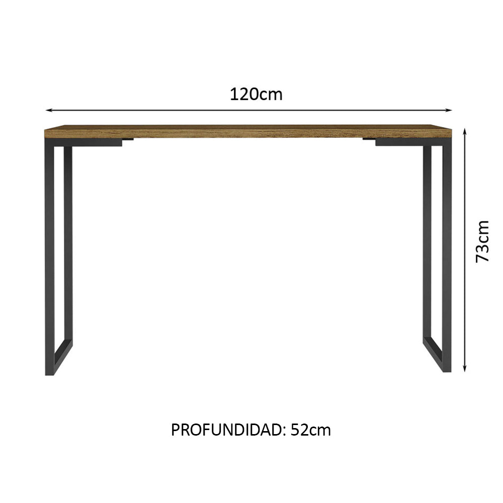 Mesa de Escritorio Industrial 120cm Marrón Madesa