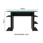 Escritorio Gamer 120 cm Negro/Azul Madesa