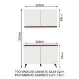 Combo completo de Cocina 120cm Blanco Reims