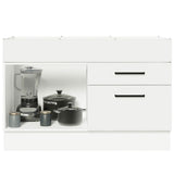 Bajo Mesada Cocina 120 cm x 60 cm, 2 Cajones 1 Puerta Agata Blanco