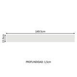 Frente Falsa para Bajo Mesada Cocina Madesa Glamy y Agata 150 cm Blanco