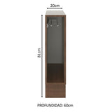 Porta Repasador 20 x 60 cm (Sin Mesada) para Cocinas Marrón Madesa