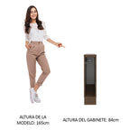 Bajo Mesada 20 x 60 cm (Con Mesada) Porta Repasador Marrón Línea Estándar Madesa