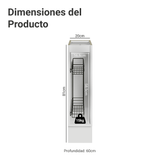 Bajo Mesada Especiero 20x60 cm 1 Puerta (Sin Mesada) Blanco/Gris Vik