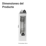 Especiero 20 cm X 60 cm, 1 puerta (Con Mesada), Blanco aterciopelado Lux Madesa