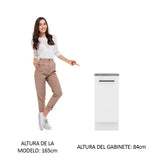 Bajo Mesada Cocina 35 x 60 cm 1 Puerta (Con Mesada) Blanco Agata Madesa