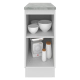 Bajo Mesada Madesa Glamy 35 x 60 cm 1 Puerta (Con Mesada) Blanco
