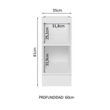 Bajo Mesada Cocina 35 x 60 cm 1 Puerta (Sin Mesada) Blanco Stella Madesa
