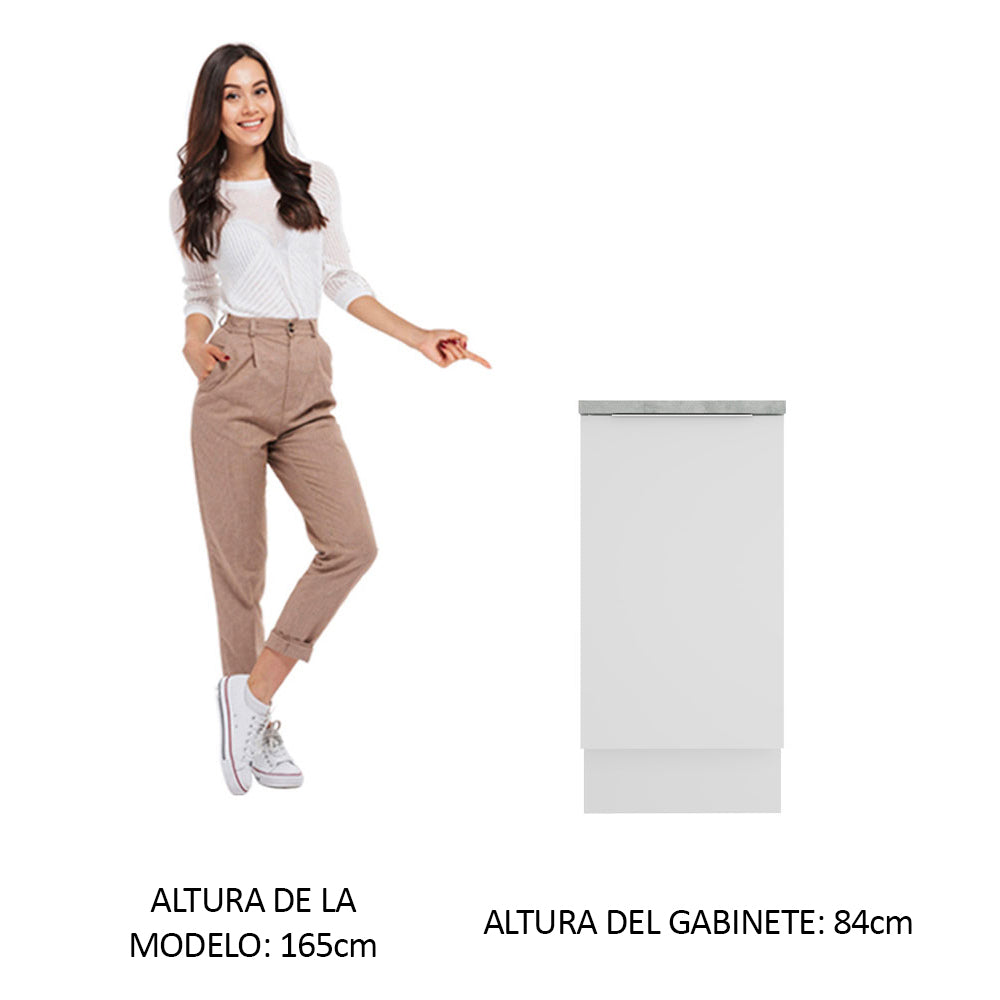 Bajo Mesada Cocina 35 x 60 cm 1 Puerta (Con Mesada) Blanco Stella Madesa