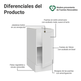Bajo Mesada de Cocina 35 x 60 cm 1 Puerta (Sin Mesada) Blanco Vik Madesa