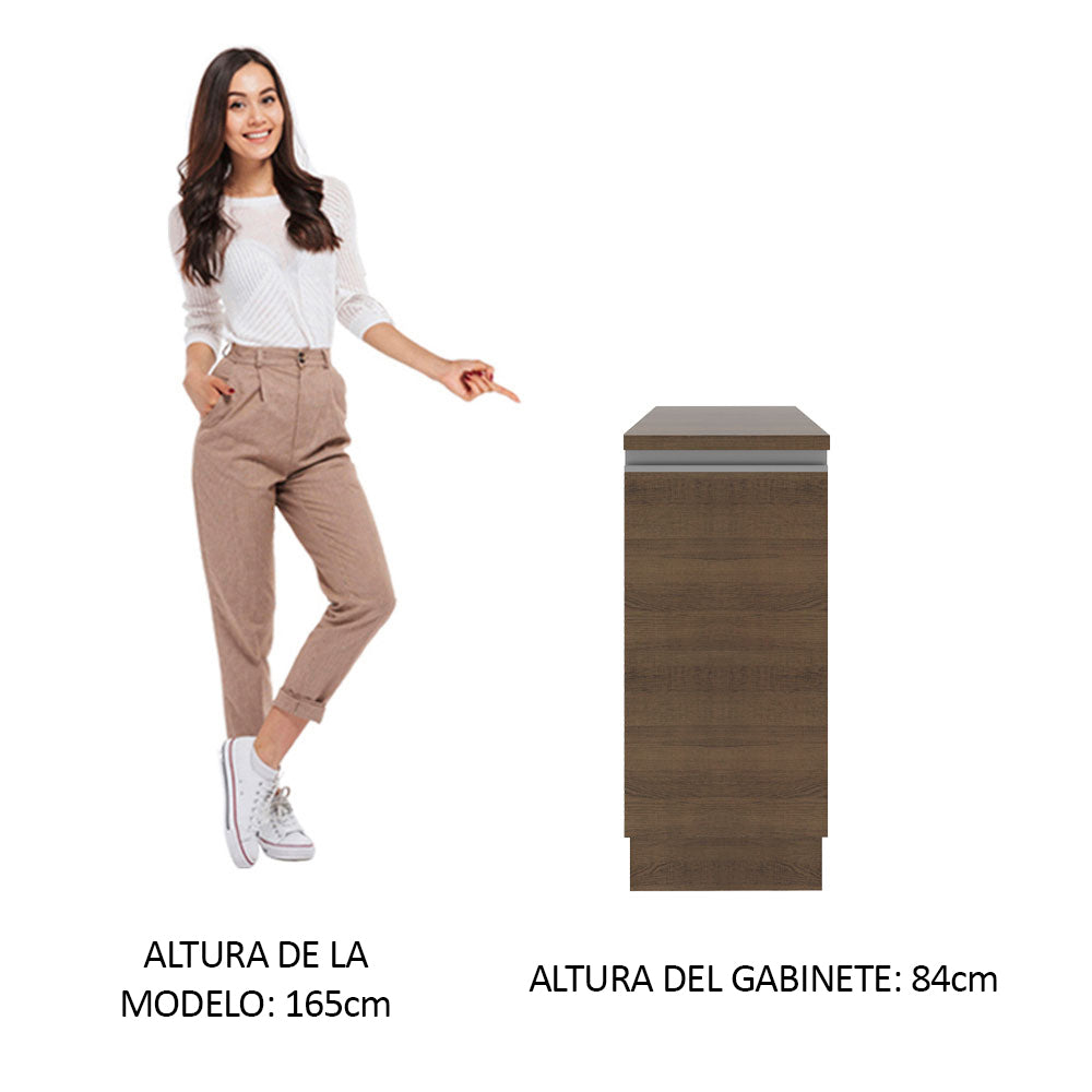 Bajo Mesada Madesa Glamy 35 x 60 cm 1 Puerta (Con Mesada) Marrón