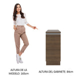 Bajo Mesada Madesa Glamy 35 x 60 cm 1 Puerta (Con Mesada) Marrón