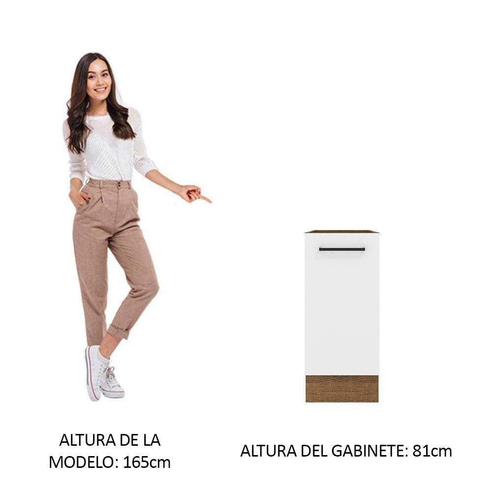 Bajo Mesada 35 x 60 cm 1 Puerta (Sin Mesada) Agata Marrón/Blanco