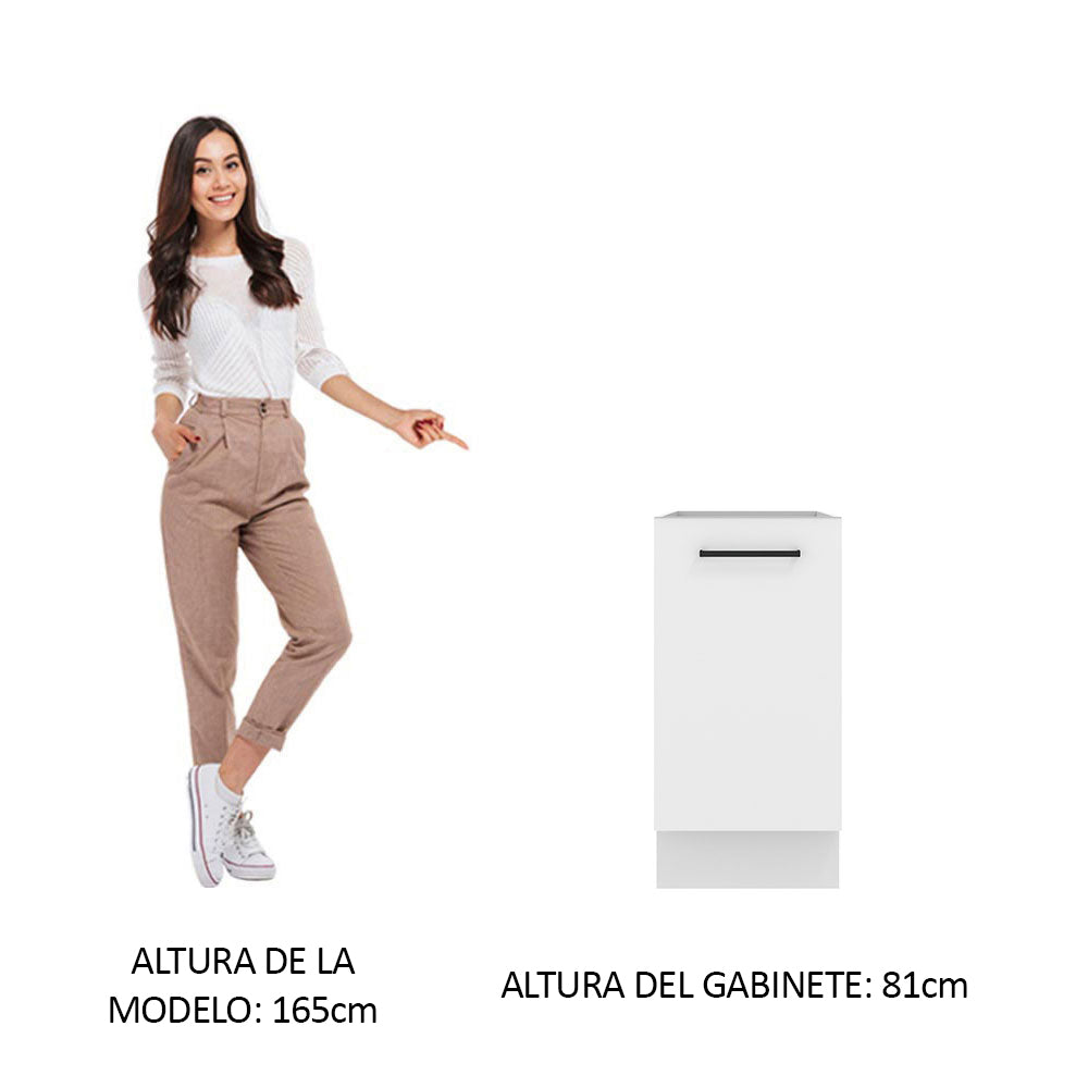 Bajo Mesada 40 cm x 60 cm, 1 Puerta Agata Blanco