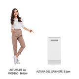 Bajo Mesada 40 cm x 60 cm, 1 Puerta Agata Blanco