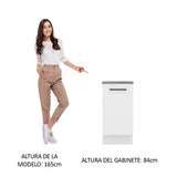 Bajo Mesada 40 cm x 60 cm, 1 Puerta Agata Blanco