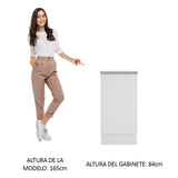 Bajo Mesada Cocina 40 x 60 cm 1 Puerta (Con Mesada) Blanco Stella Madesa