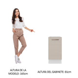 Bajo Mesada Cocina 40 x 60 cm 1 Puerta (Sin Mesada) Blanco/Crema Agata Madesa