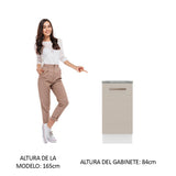 Bajo Mesada 40 cm x 60 cm, 1 Puerta Agata Blanco/Crema
