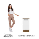 Bajo Mesada 40 cm x 60 cm, 1 Puerta Agata Marrón/Blanco