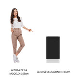 Bajo Mesada Cocina 40 x 60 cm 1 Puerta (Sin Mesada) Blanco/Negro Agata Madesa