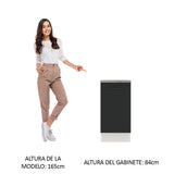 Bajo Mesada Cocina 40 x 60 cm 1 Puerta (Con Mesada) Blanco/Negro Agata Madesa