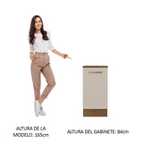 Bajo Mesada 40 cm x 60 cm, 1 Puerta Agata Marrón/Crema