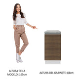 Bajo Mesada 40 cm x 60 cm,1 Puerta Glamy Blanco/Marrón