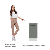 Bajo Mesada 40 cm x 60 cm, 1 Puerta Agata Blanco/Gris