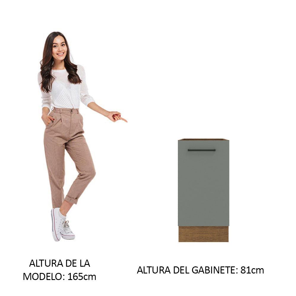 Bajo Mesada 40 cm x 60 cm, 1 Puerta Agata Marrón/Gris