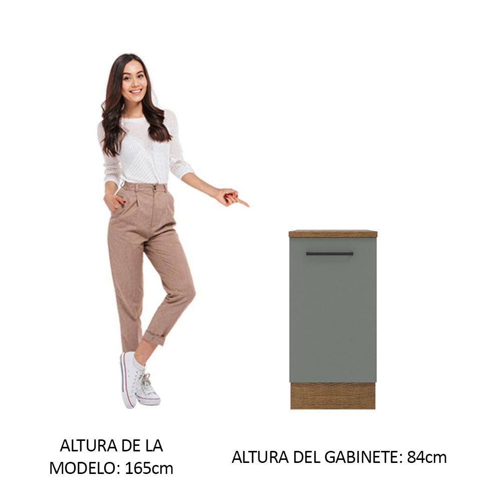 Bajo Mesada 40 cm x 60 cm, 1 Puerta Agata Marrón/Gris