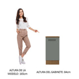Bajo Mesada 40 cm x 60 cm, 1 Puerta Agata Marrón/Gris