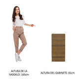 Bajo Mesada Cocina 40 x 60 cm 3 Cajones (Sin Mesada) Marrón Stella Madesa