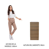 Bajo Mesada Cocina 40 x 60 cm 3 Cajones (Con Mesada) Marrón Stella Madesa