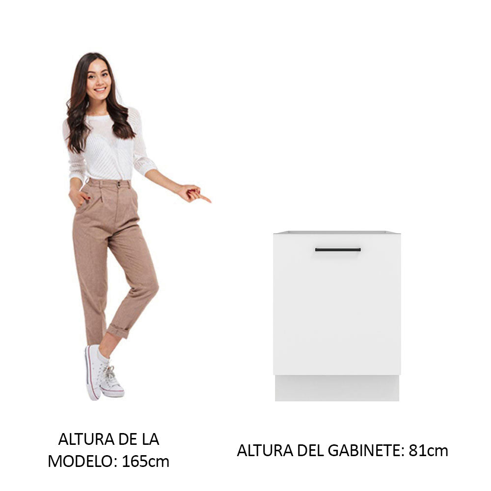 Bajo Mesada 60 x 60 cm 1 Puerta (Sin Mesada) Agata Blanco