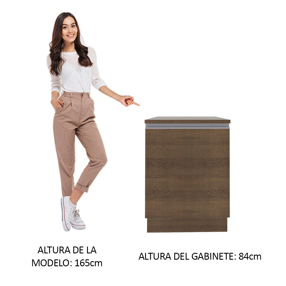 Bajo Mesada Madesa Glamy 60 x 60 cm 1 Puerta (Con Mesada) Marrón