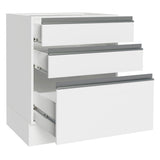 Bajo Mesada Cocina 60 x 60 cm 3 Cajones (Sin Mesada) Blanco Glamy Madesa