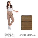 Bajo Mesada Cocina 60 x 60 cm 3 Cajones (Sin Mesada) Marrón Stella Madesa