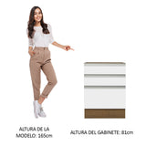 Bajo Mesada Cocina 60 x 60 cm 3 Cajones (Sin Mesada) Marrón/Blanco Glamy Madesa