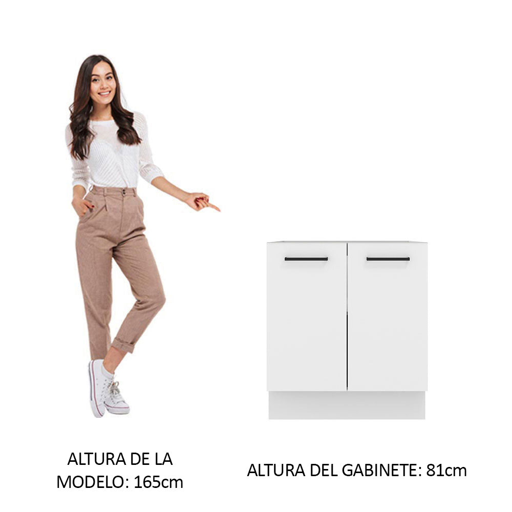 Bajo Mesada Cocina 70 x 60 cm 2 Puertas (Sin Mesada) Blanco Agata Madesa