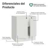 Bajo Mesada de Cocina 70 x 60 cm 2 Puertas (Sin Mesada) Blanco Vik Madesa