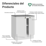 Bajo Mesada de Cocina 70 x 60 cm 2 Puertas (con Mesada) Blanco Vik Madesa