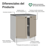 Bajo Mesada 70 x 60 cm 2 Puertas (Con Mesada) Blanco/Crema Vik Madesa