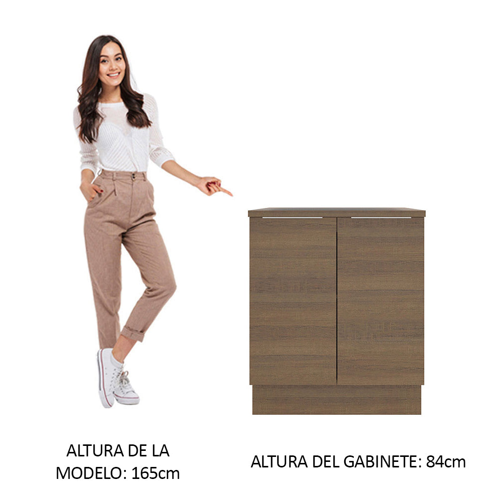 Bajo Mesada 70 cm x 60 cm, 2 Puertas Stella Marrón